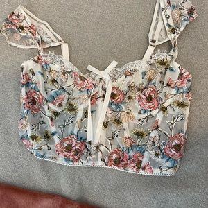 VICTORIA’S SECRET CORSET FLORAL TOP